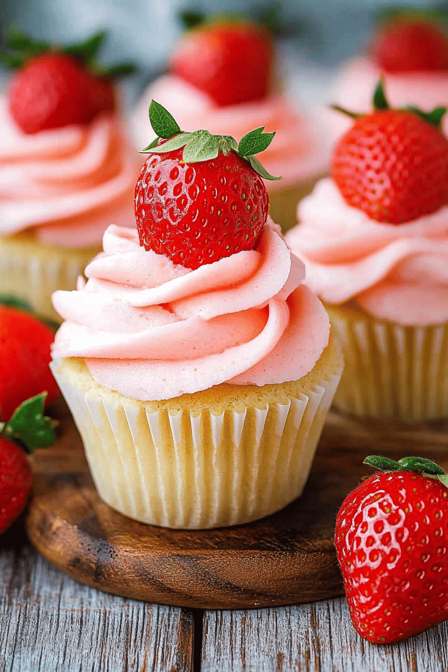 strawberry cheesecake cupcakes ingredients organized and measured on kitchen counter