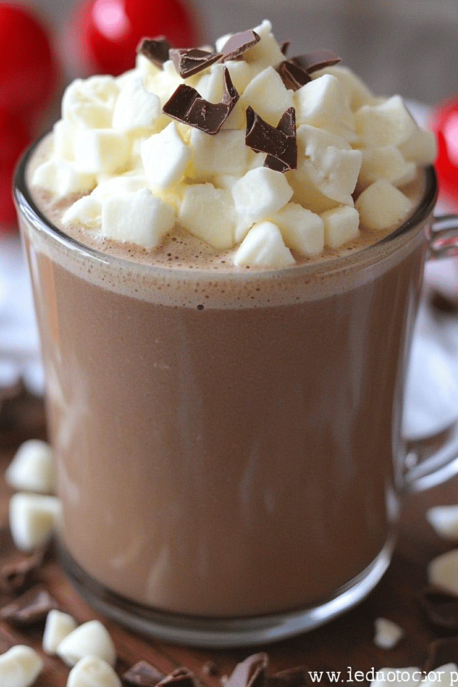white chocolate hot cocoa ingredients organized and measured on kitchen counter