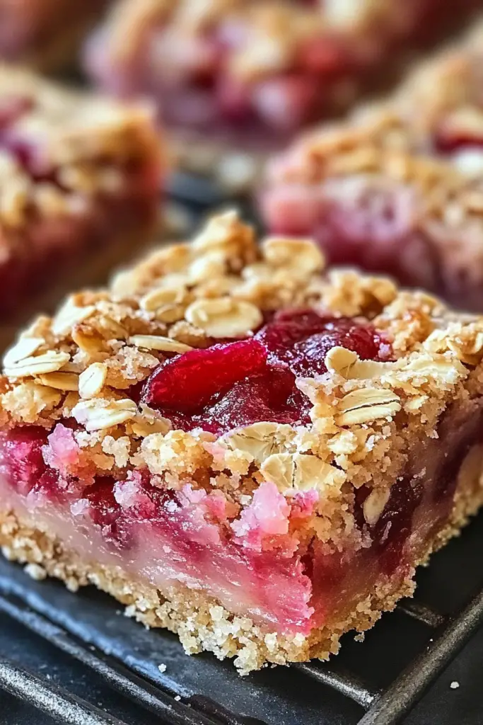 Amish oatmeal rhubarb bars