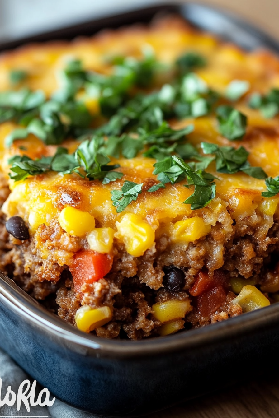 Cowboy cornbread casserole