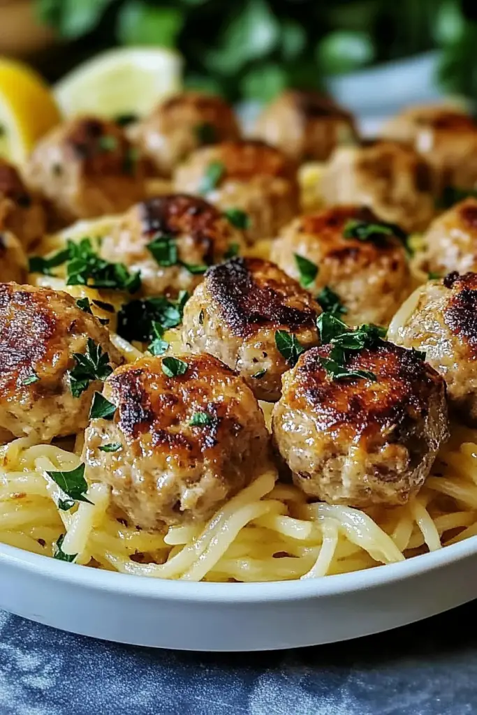 Lemon Chicken Ricotta Meatballs