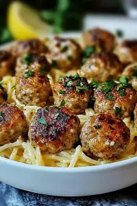 Lemon Chicken Ricotta Meatballs