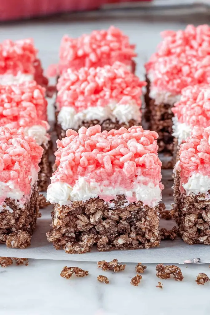 Neapolitan Krispie Treats