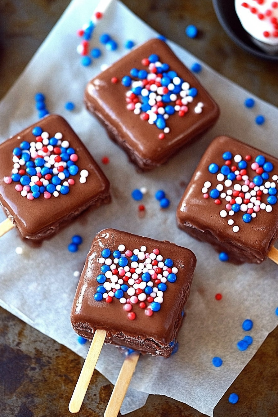 Patriotic ice cream sandwiches