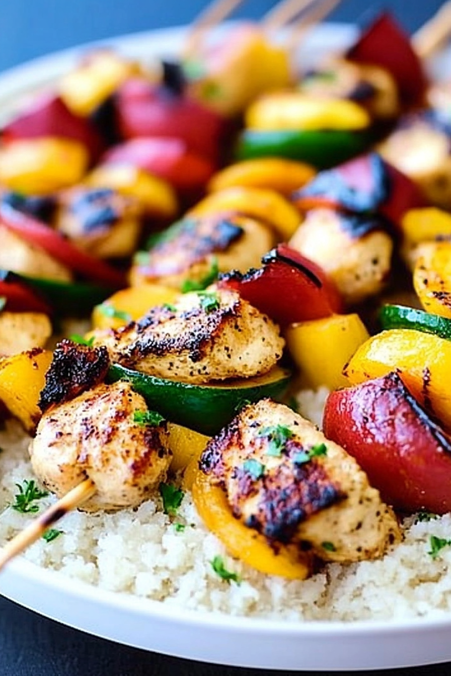 Peach Chicken Kabobs