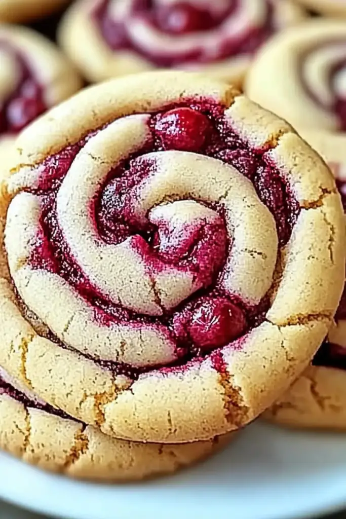 Raspberry Swirl Cookies