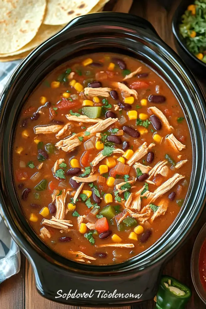Slow Cooker Chicken Tortilla Soup