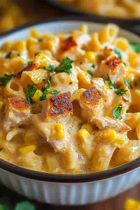creamy chicken corn pasta