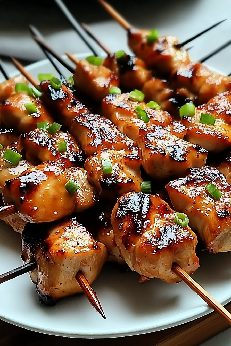 honey garlic chicken kabobs