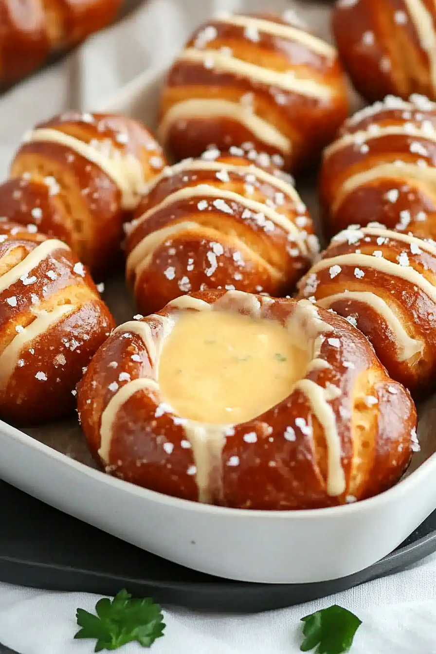 pretzels and cheese dip