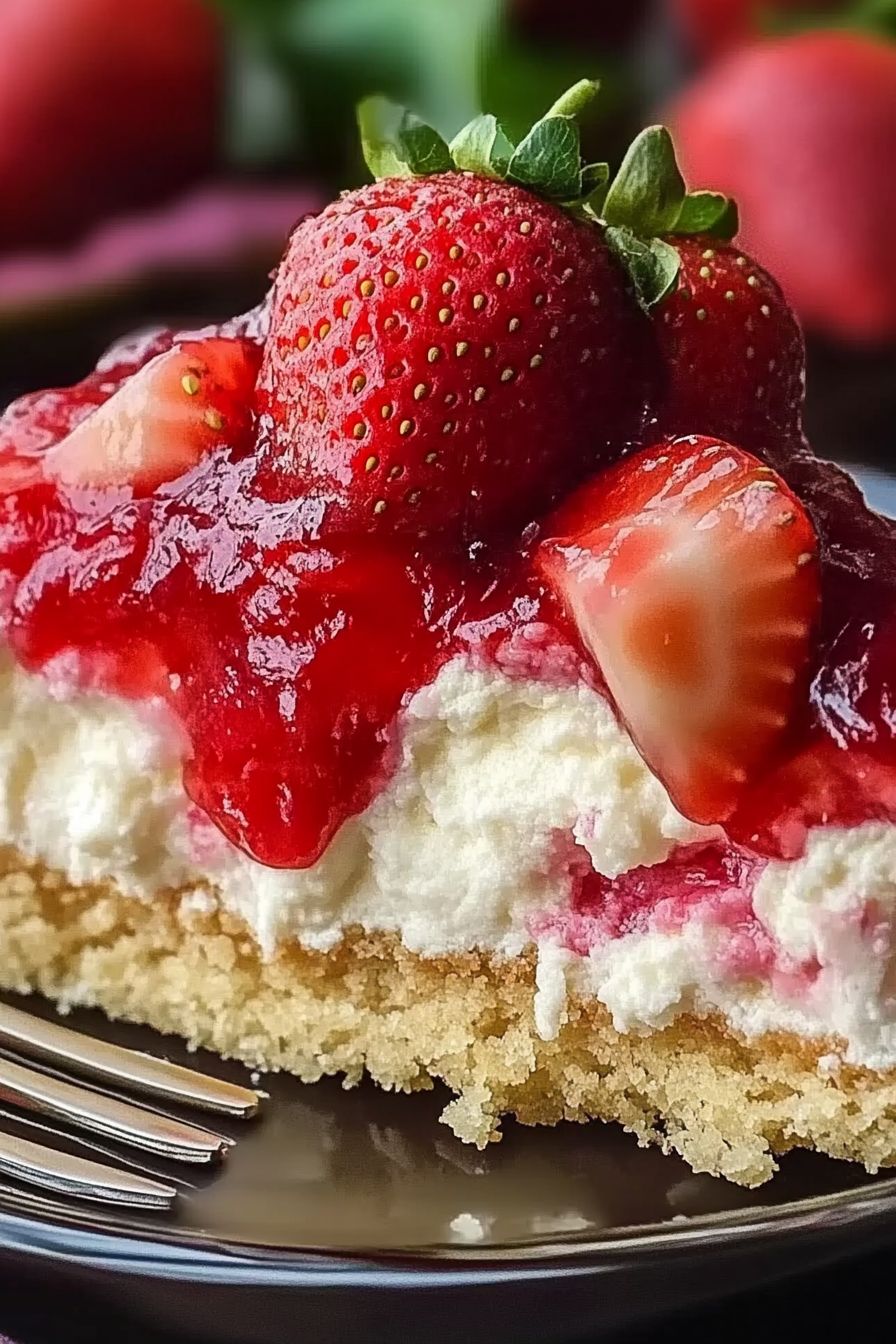 strawberry cheesecake dump cake