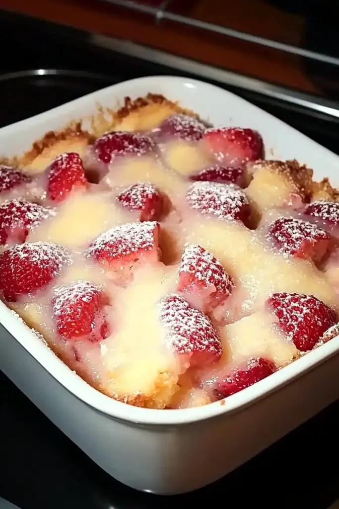 strawberry cream cheese cobbler