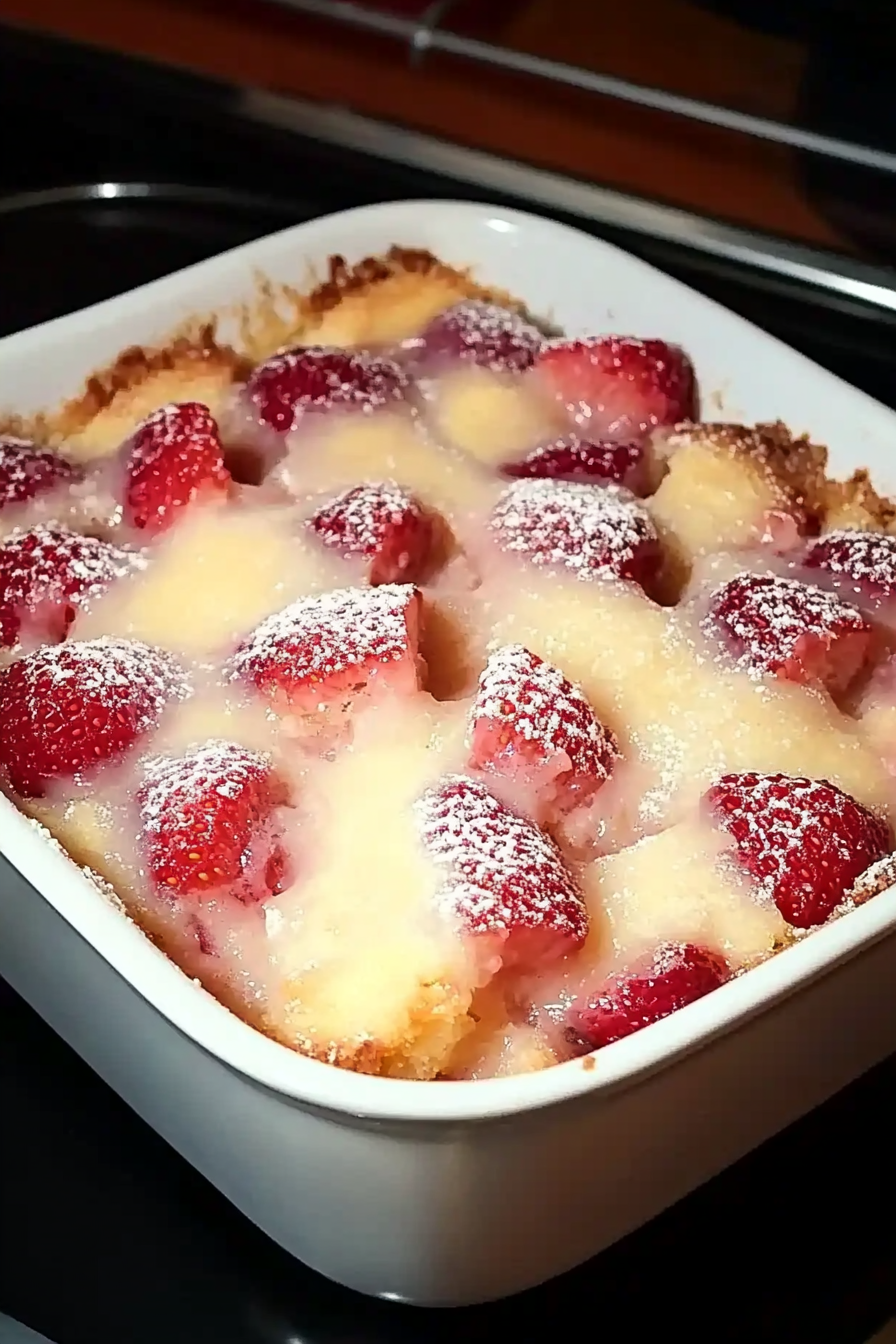 strawberry cream cheese cobbler