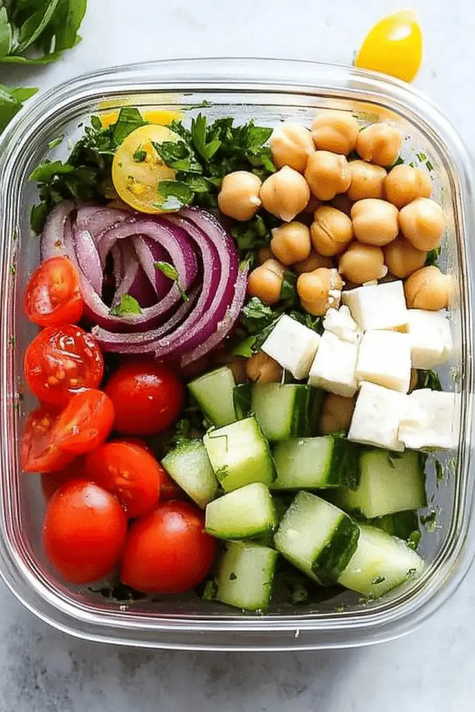 Mediterranean chickpea salad