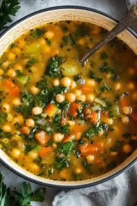 Mediterranean chickpea soup