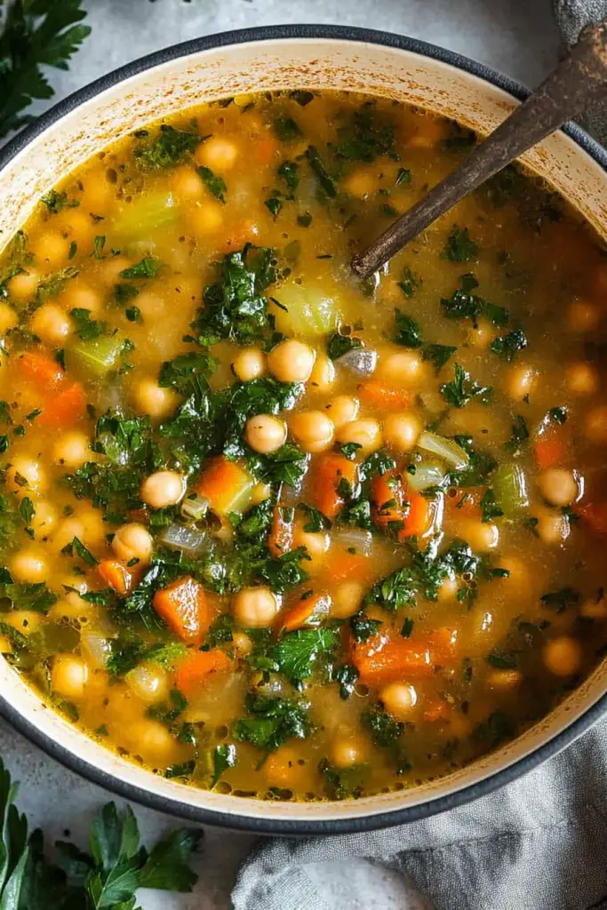 Mediterranean chickpea soup