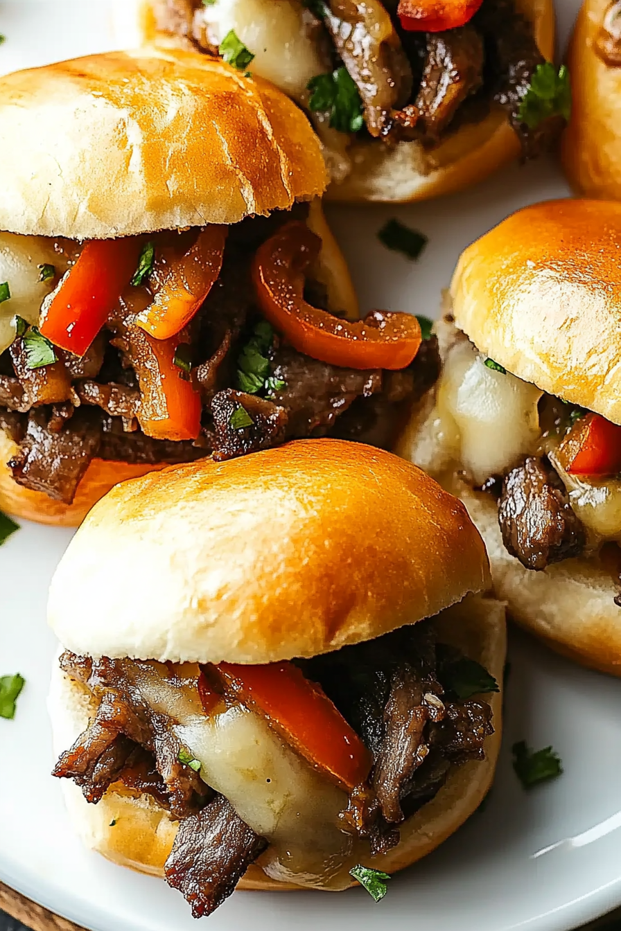 Philly Cheesesteak Sliders