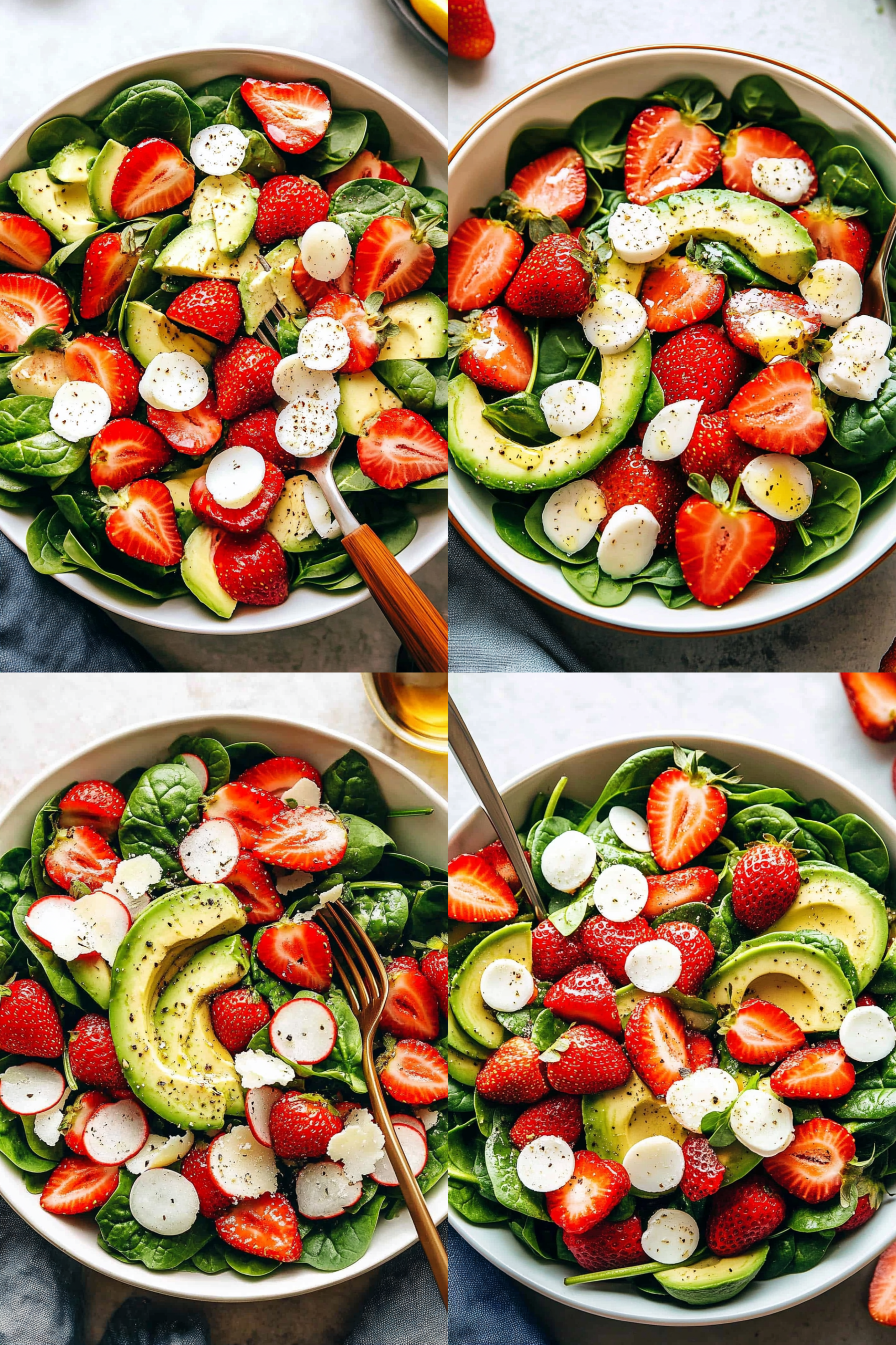 avocado strawberry spinach salad