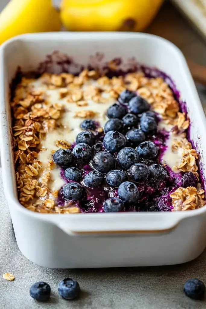 baked oatmeal blueberries