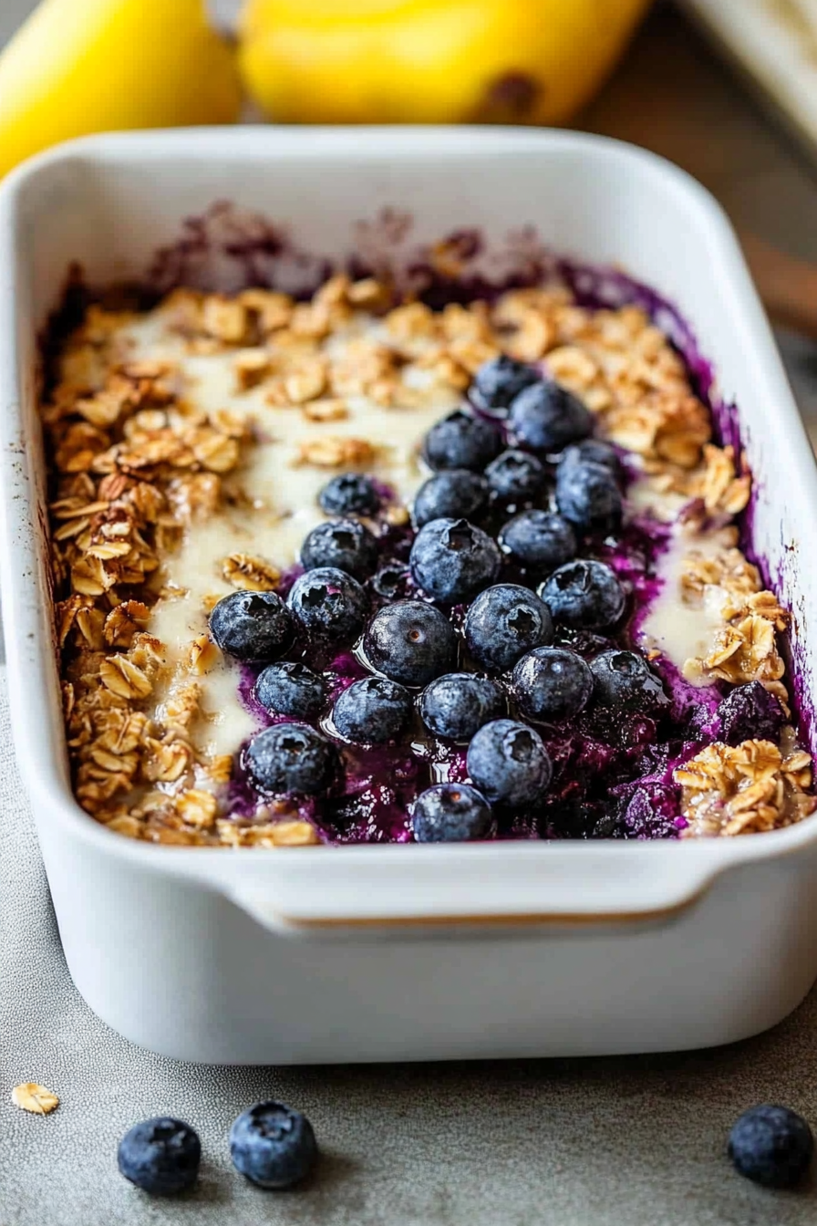 baked oatmeal blueberries