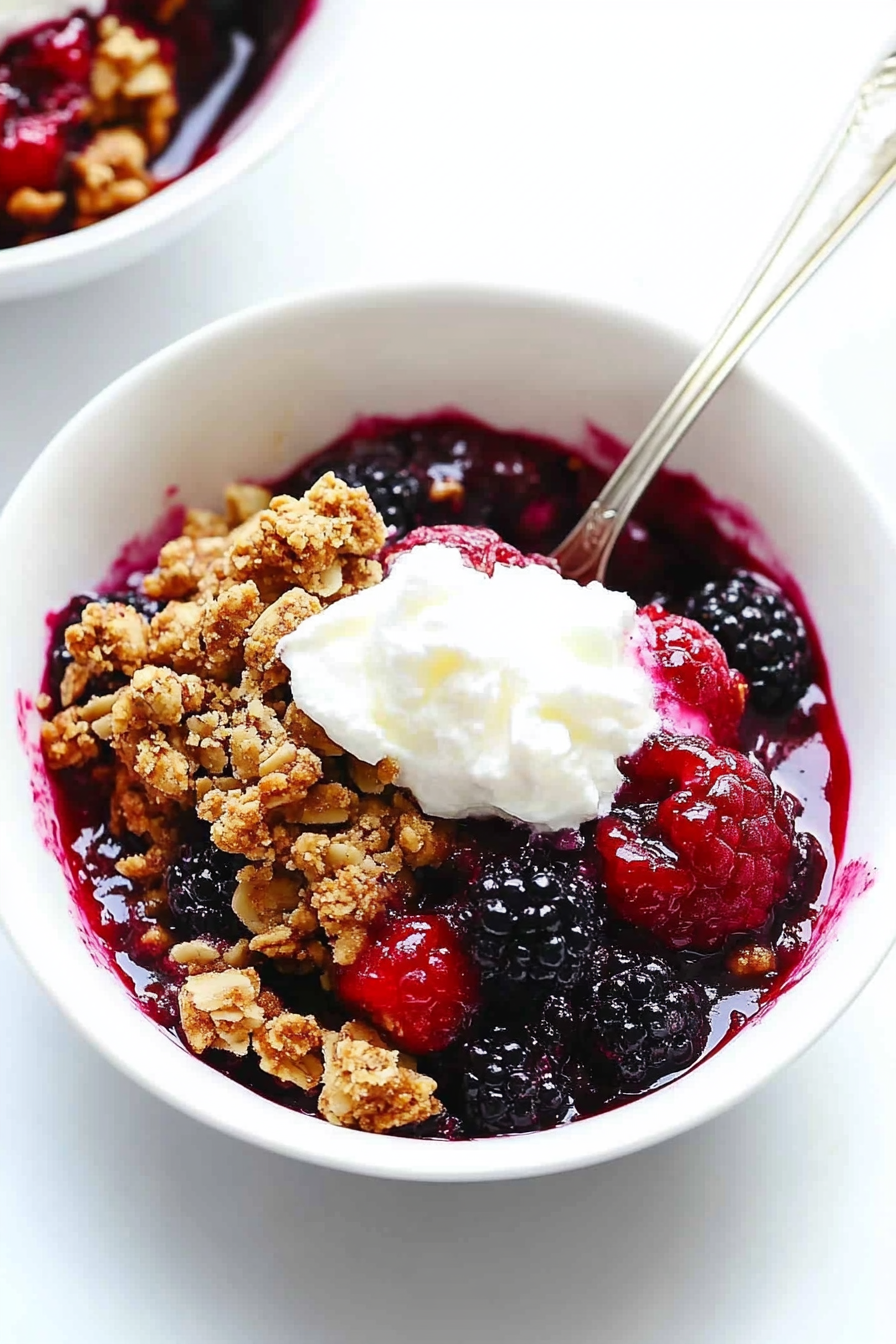 berry almond crisp