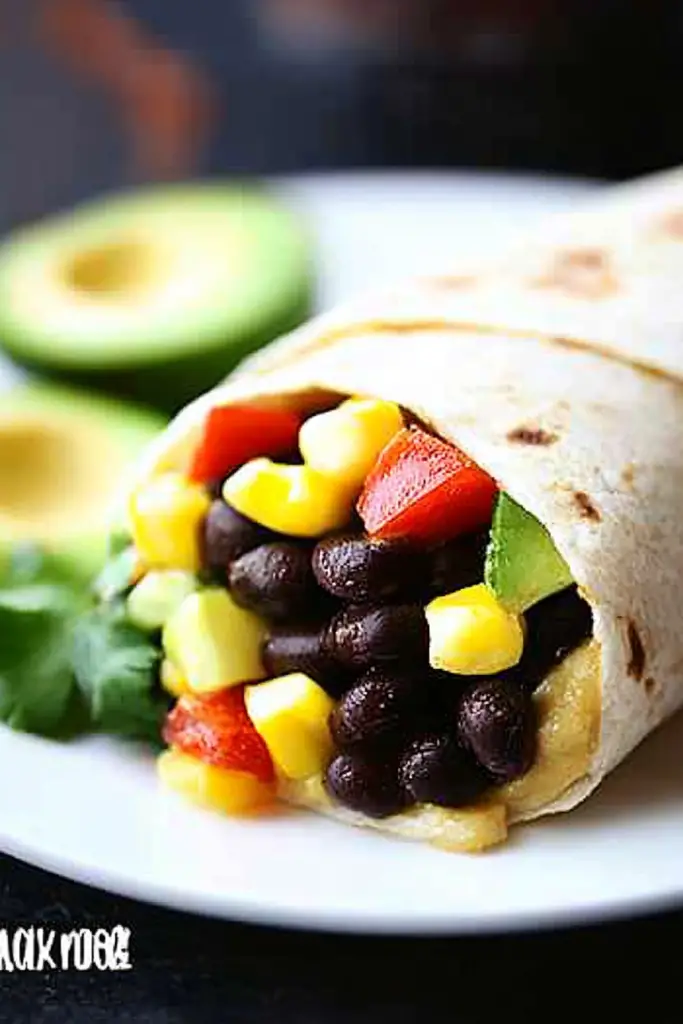 black bean avocado burritos