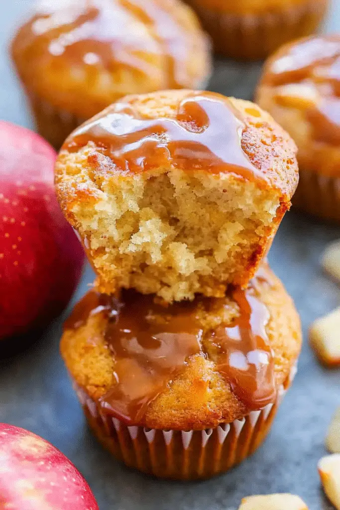 caramel apple muffins