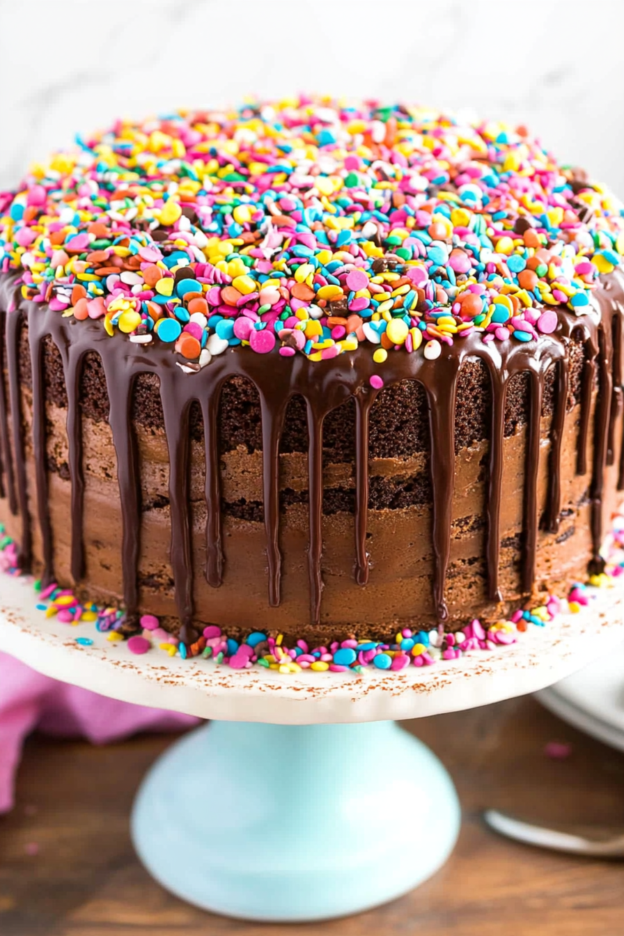 confetti brownie cake