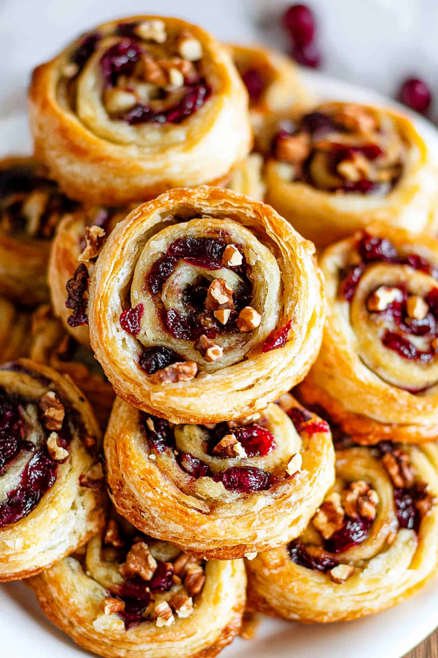 cranberry walnut pinwheels