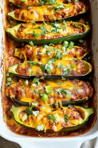 enchilada stuffed zucchini