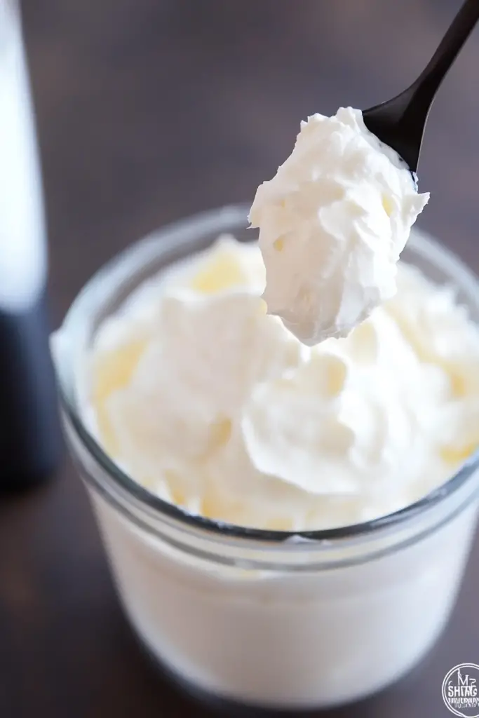 homemade whipped cream