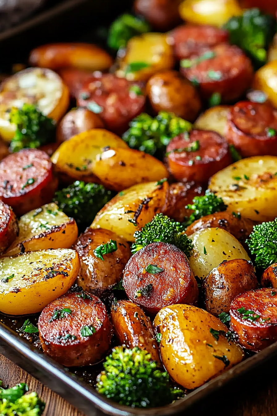 kielbasa sheet pan meal