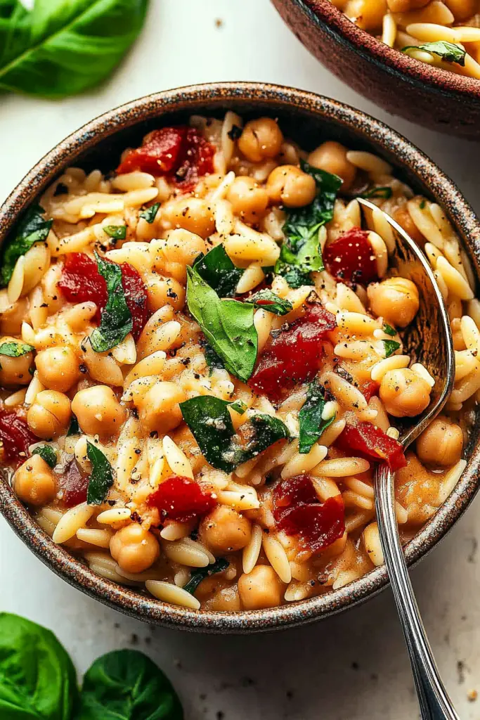 marry me chickpeas orzo