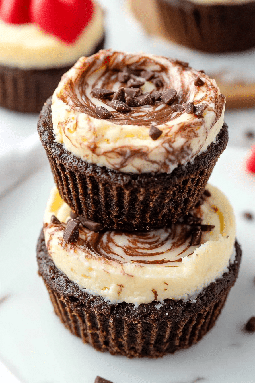 mini marble cheesecakes