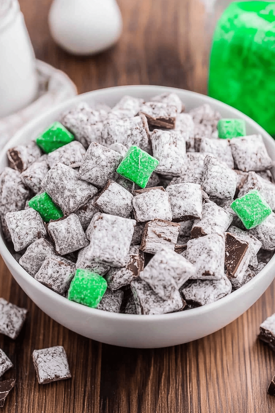 mint chocolate puppy chow