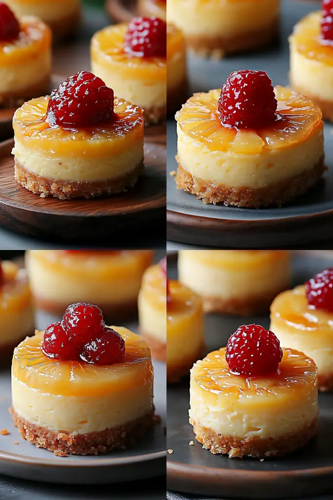 pineapple upside down cheesecakes