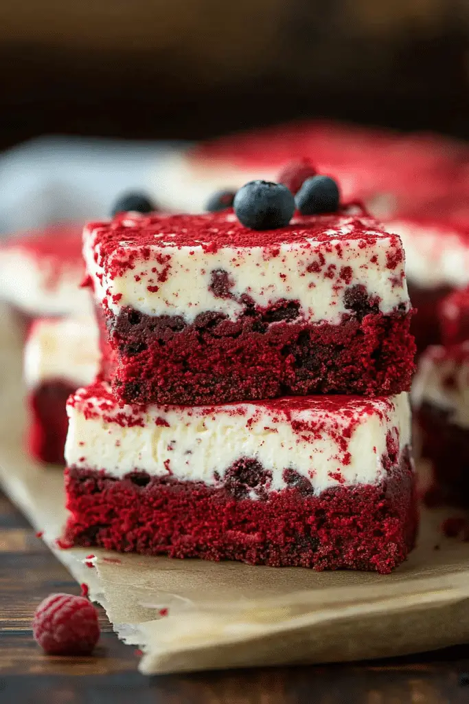 red velvet cheesecake bars