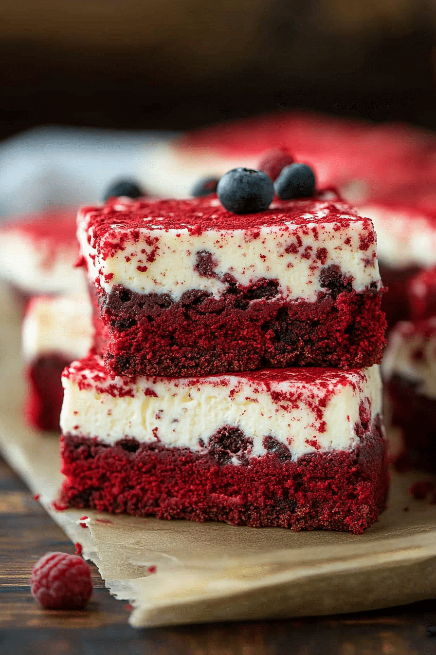 red velvet cheesecake bars