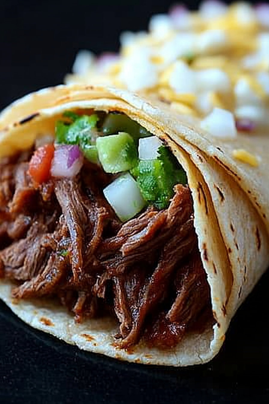 shredded beef tacos