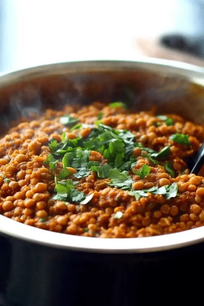 slow cooker lentil curry