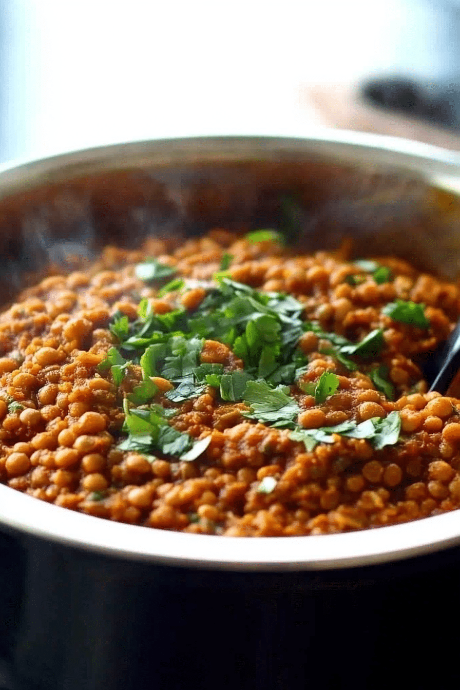 slow cooker lentil curry