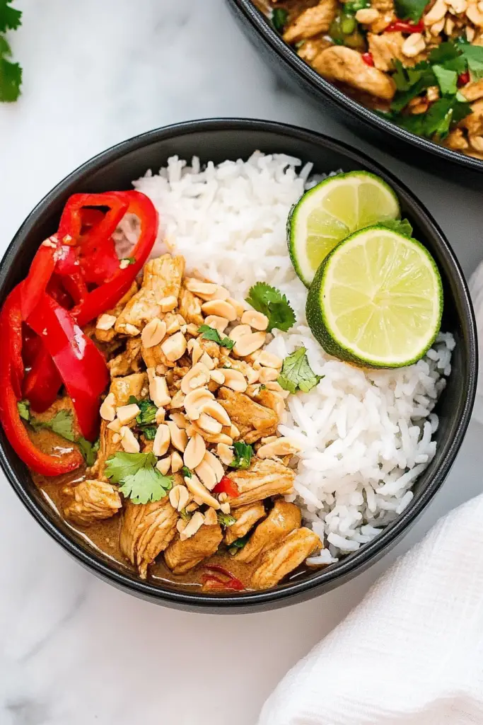 slow cooker thai peanut chicken