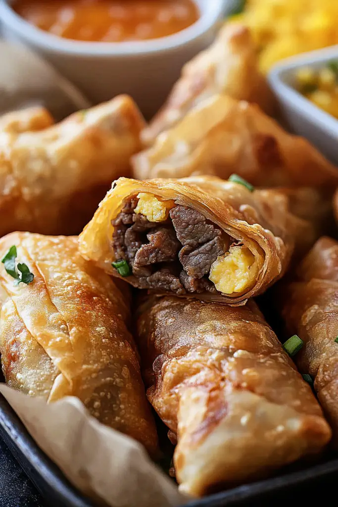 steak egg rolls
