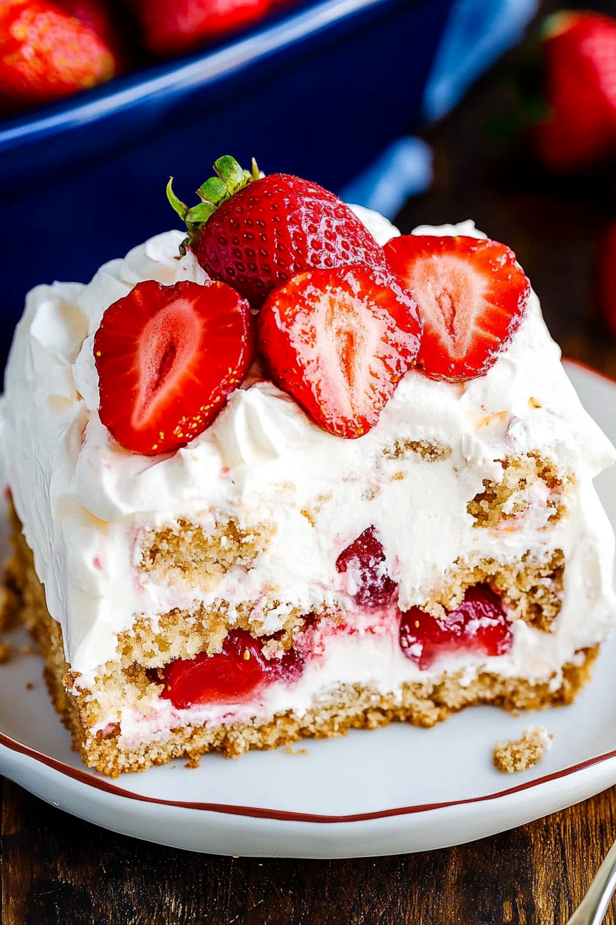 strawberry icebox cake