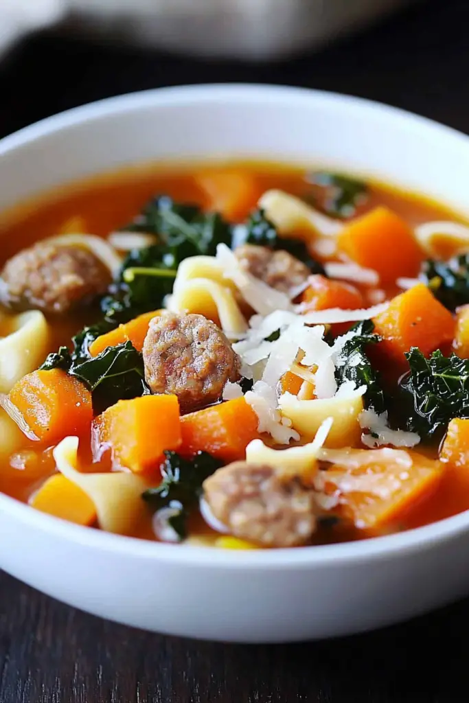 sweet potato sausage kale soup