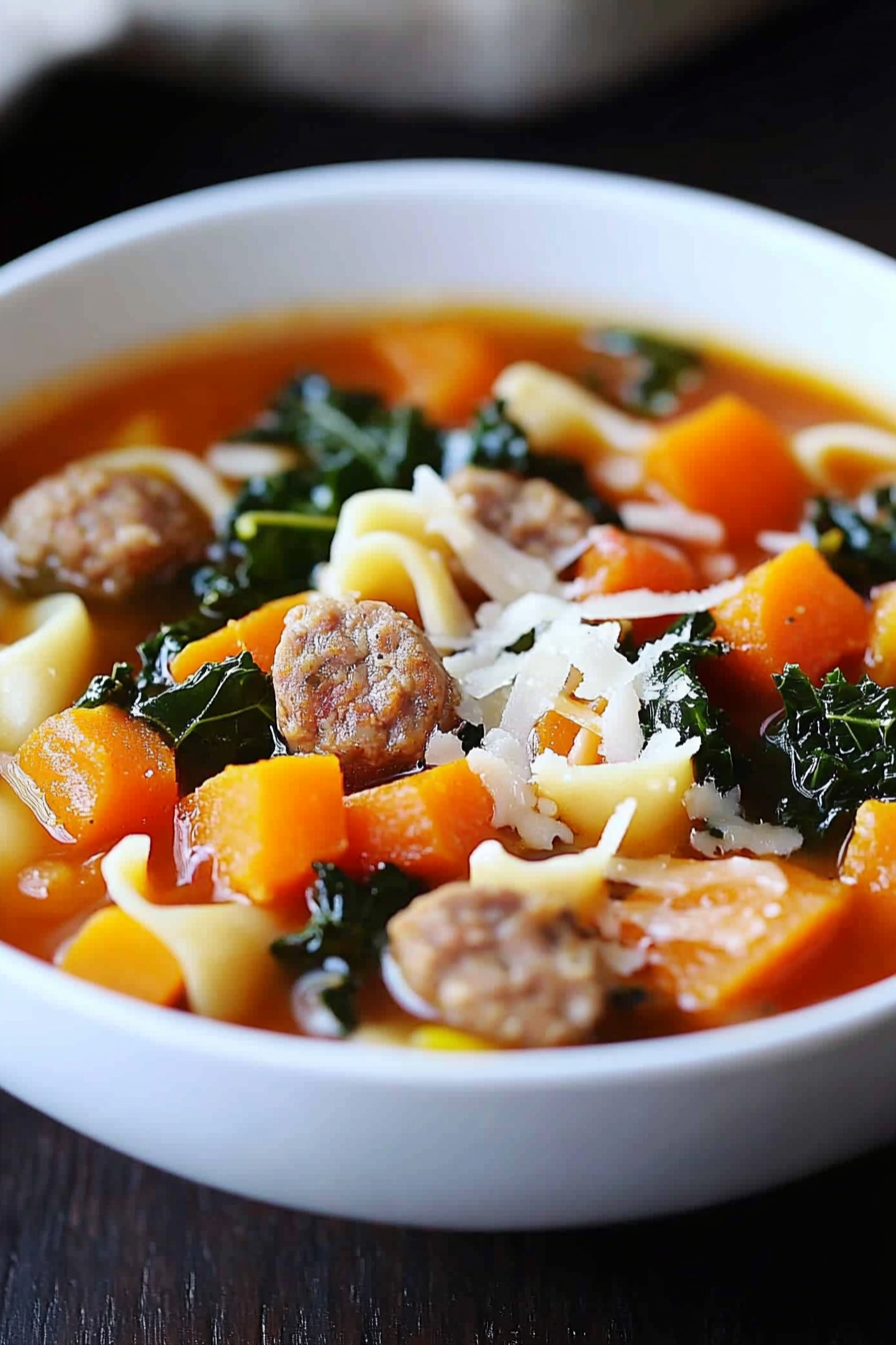 sweet potato sausage kale soup