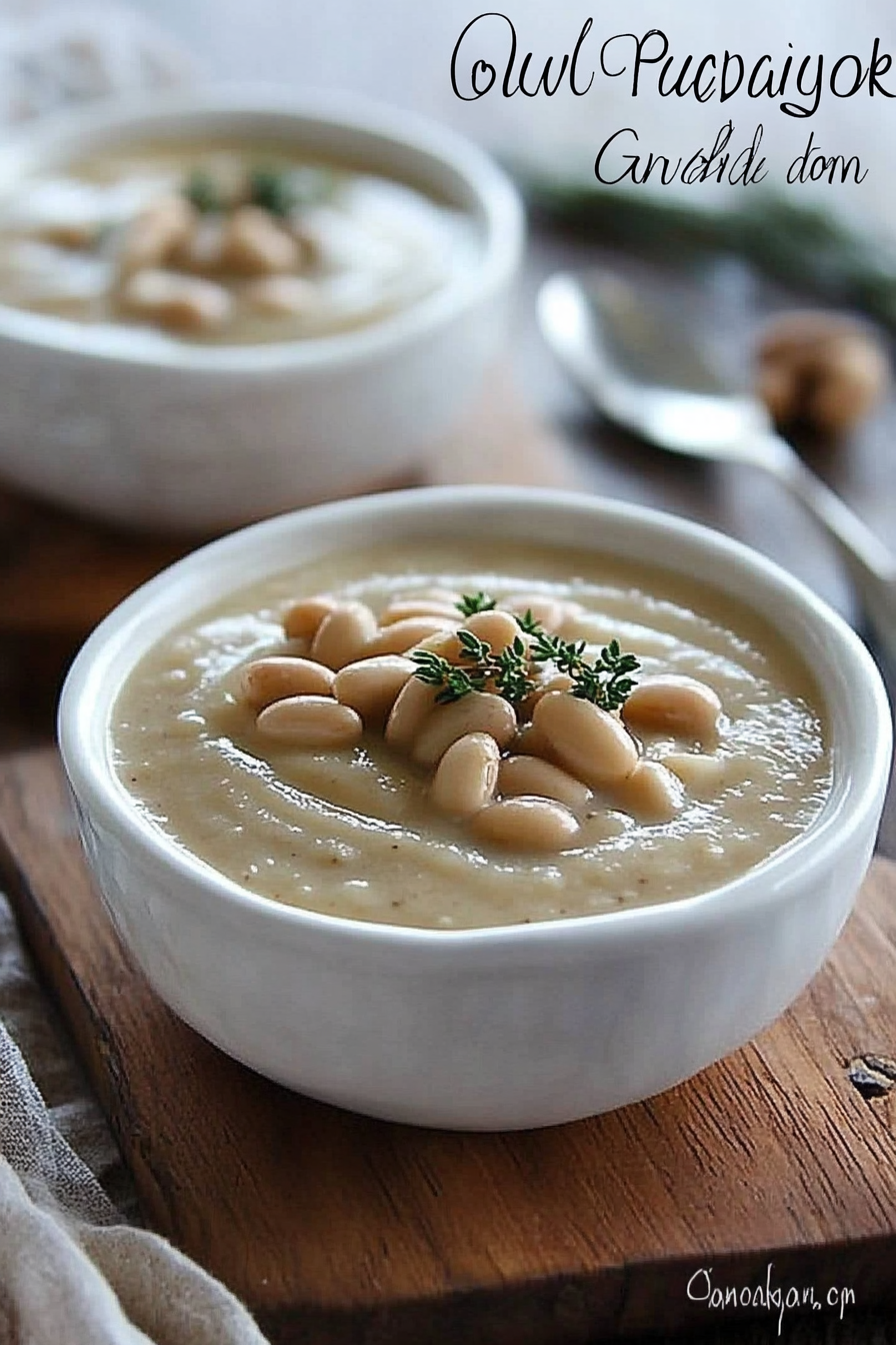 white bean soup puree
