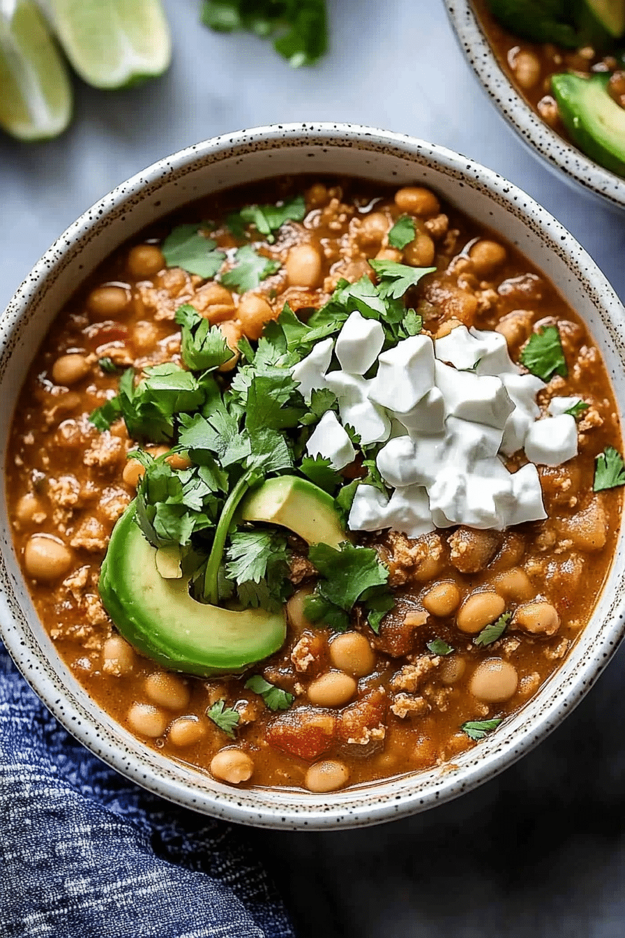 white bean turkey chili