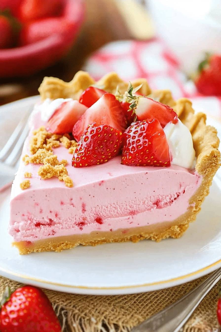 strawberry ice cream pie