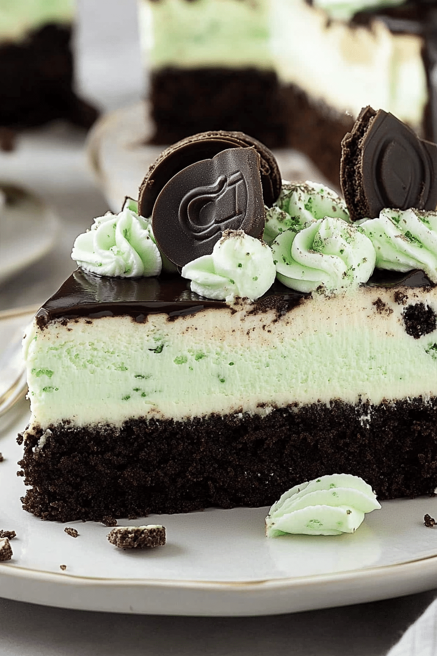 Thin Mint Cheesecake